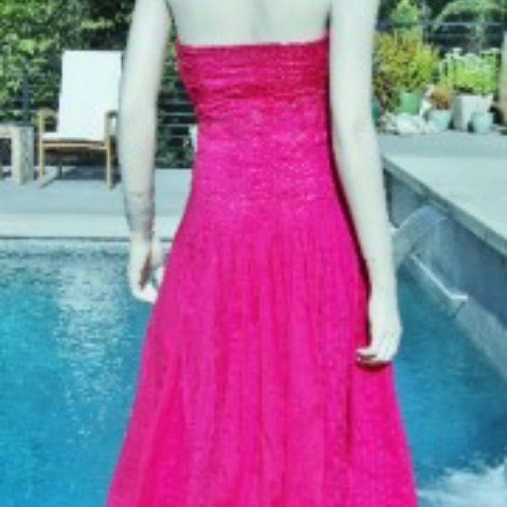 Diane VenFurnsterberg LOVELY PINK SHOULDERLESS DR - Picture 3 of 7